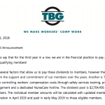 TBG Dividend Announcement 2018