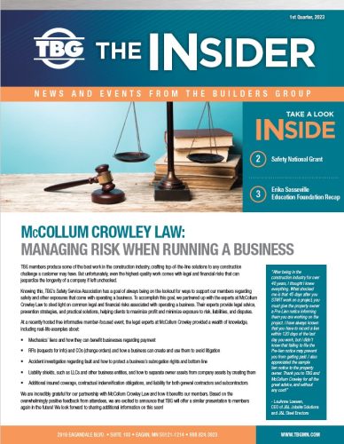 TBG INsider - Q1 2023 cover image - full cover page